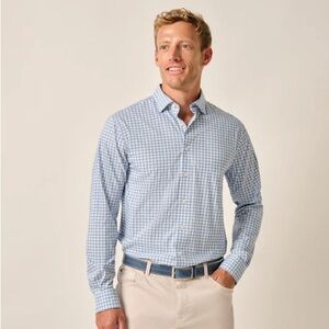 Johnnie-O Men's Everyday Button Down Shirt, Blue Gingham, Size M